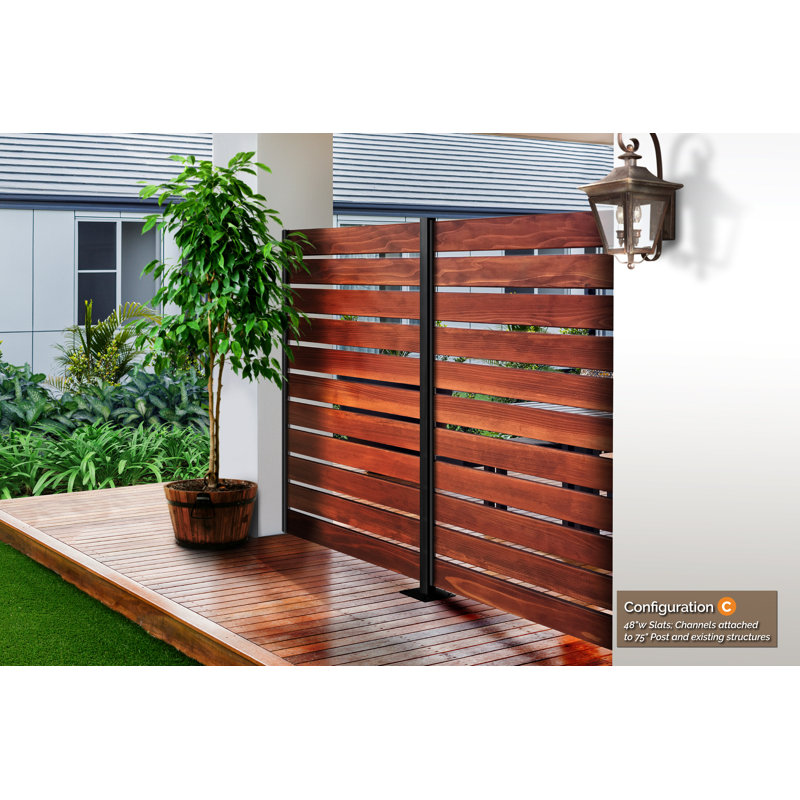 DESIGNVU 72” Galvanized Steel Adjustable Slat Fence Frame Kit & Reviews Wayfair